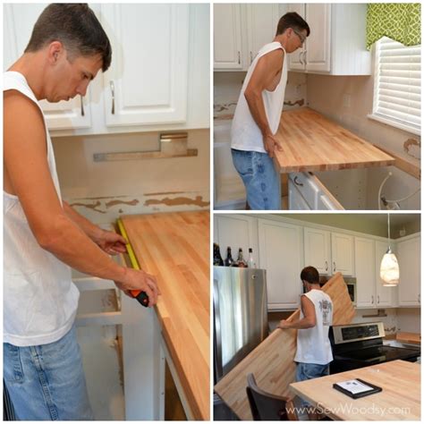 install a butcher block countertop